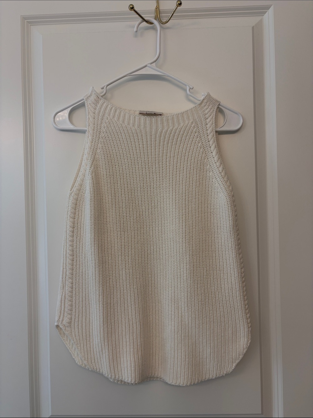Loft Cream Knit Sleeveless Tank Top